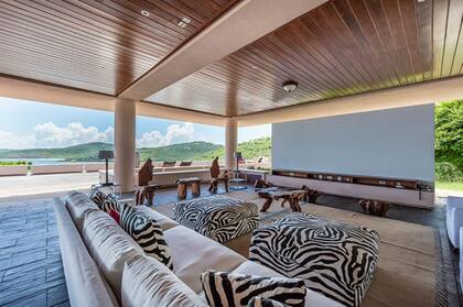 Vista de una de las villas de la exclusiva isla Mustique