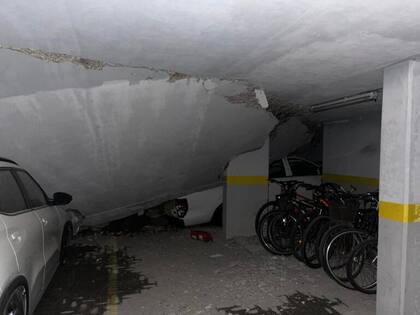 Vista del derrumbe desde adentro