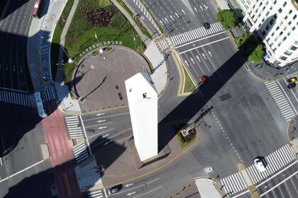Vista del Obelisco en la ciudad de Buenos Aires