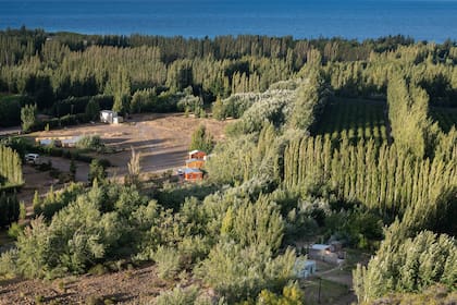 Vista del valle de Los Antiguos desde el mirador.