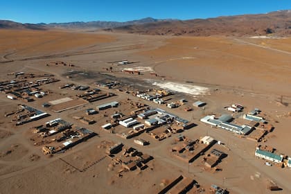 Vista desde el drone del pueblo de Olacapato