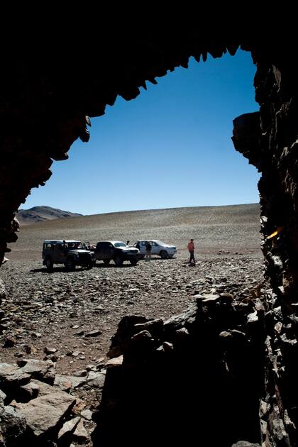Vista desde el interior del refugio El Destapadito.