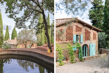 Vista desde el manantial natural a la parte trasera de la casa, donde se hizo un departamento para invitados con entrada independiente.