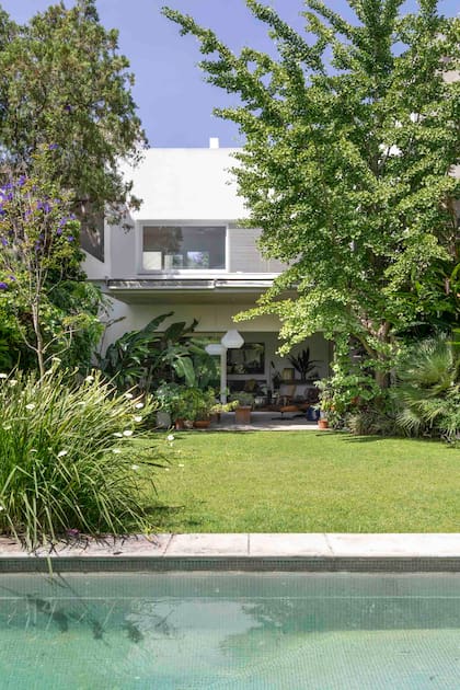 Vista desde la pileta, al fondo del jardín.
