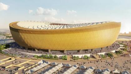 Vista exterior del estadio Lusail, sede de la final del mundial de Qatar 2022