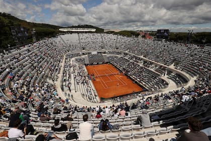 Una vista general del estadio principal del Foro Itálizo, que nuevamente tendrá a Novak Djokovic como uno de los favoritos
