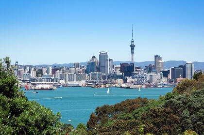 Vista panorámica de Auckland, Nueva Zelanda.