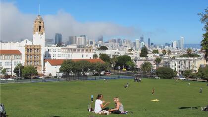 Vista panorámica de la ciudad desde el Dolores Park