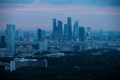 Vista panorámica del sector moderno de Moscú