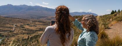 Vista panorámica del Valle 16 de Octubre y el río Percy