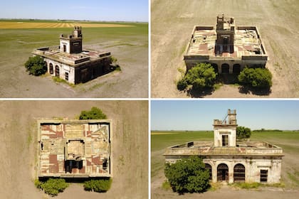 Vistas aéreas de La Chica, en Salto, poco antes de ser demolida