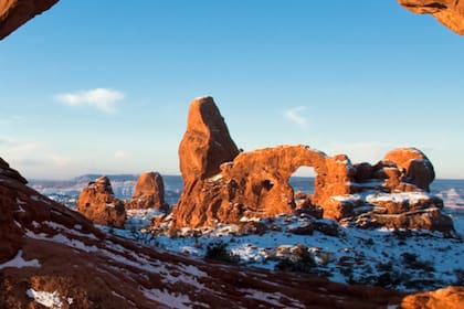 Vistas del Parque Nacional Arches en invierno