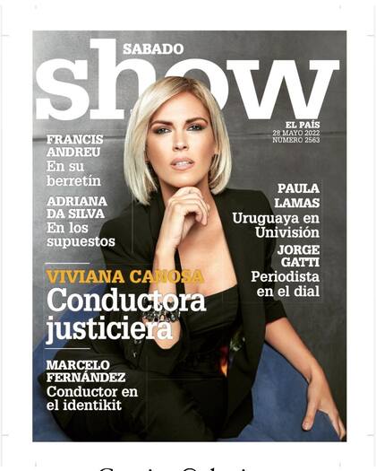 Viviana Canosa en la tapa de la revista Sábado Show de Uruguay (Foto: Instagram @vivianacanosaok)