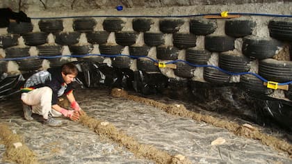 Viviendas del futuro. Las casas se realizan con rastrojos de paja y otros elementos reciclabes