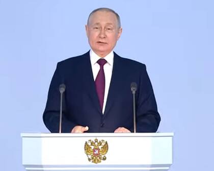 Vladimir Putin, durante el discurso del estado de la unión