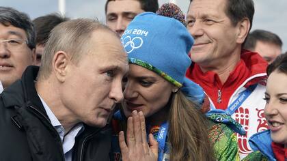 Vladimir Putin durante los Juegos Olímpicos de invierno en Sochi, 2014