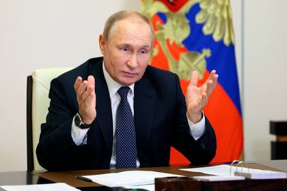 Vladimir Putin, durante un encuentro con docentes