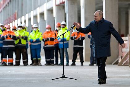 Vladimir Putin, en un acto en Moscú. (Alexei Nikolsky, Sputnik, Kremlin Pool Photo via AP)