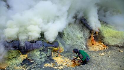 Volcán Kawah Ijen, Indonesia