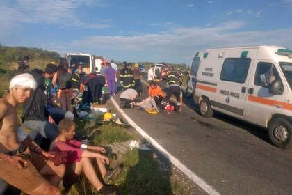 Volcó un ómnibus con 44 pasajeros en Córdoba