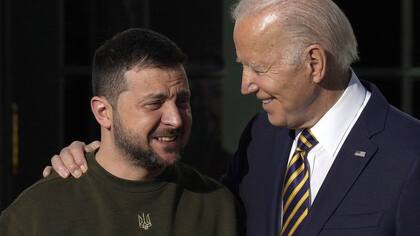 Volodimir Zelensky con Joe Biden en Washington