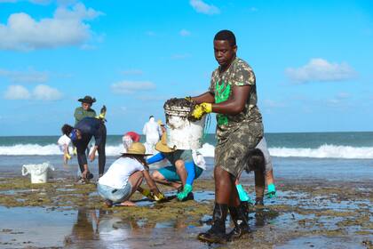 Los voluntarios ya llevan más de 600 toneladas de crudo recogido