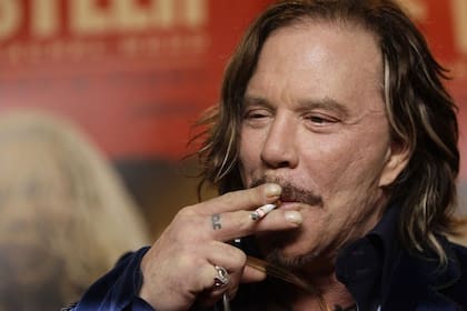 Mickey Rourke en la premier de El luchador