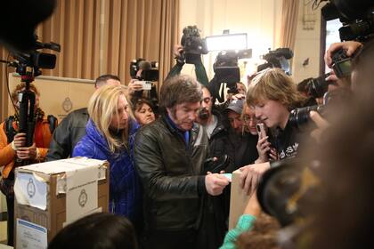 Votación de javier Milei.