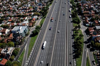 La autopista Panamericana, con menos movimiento