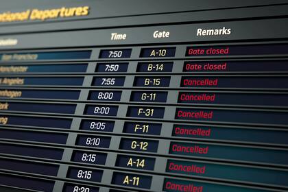 Vuelos cancelados: lo que más se lee en las pantallas de los aeropuertos
