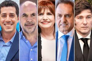 Wado de Pedro, Horacio Rodríguez Larreta, Patricia Bullrich, Daniel Scioli y Javier Milei