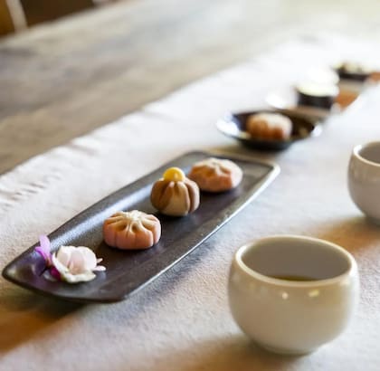 Wagashi, dulces tradicionales japoneses en el Jardin Japonés Punta