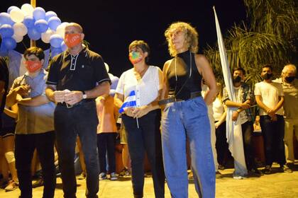 Waldo Wolff, Mónica Frade y Graciela Neme, la concejala formoseña del peronismo disidente, que estuvo detenida por manifestarse en contra de los centros de aislamiento gubernamentales