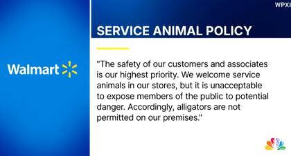 Walmart impide entrada a caimán en sucursal de Pensilvania por motivos de seguridad (NBC)
