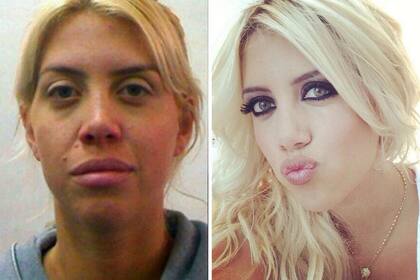Wanda al natural y Wanda maquillada. ¿Con cuál te quedás?