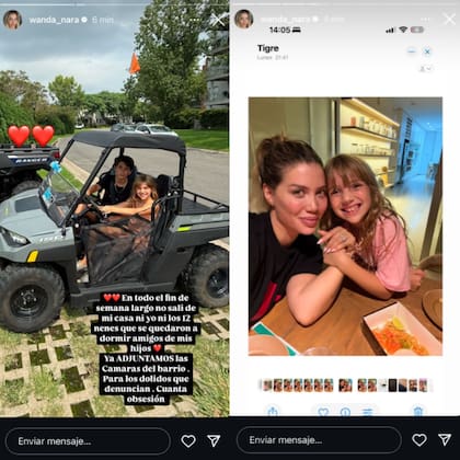 Wanda compartió fotos con sus hijos en las redes sociales para responder a las críticas