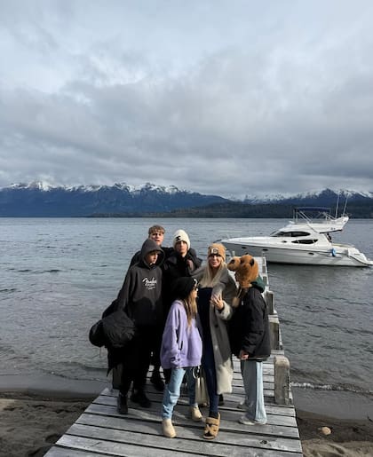 Wanda disfrutando de sus vacaciones invernales con sus hijos (Foto: @wanda_nara)