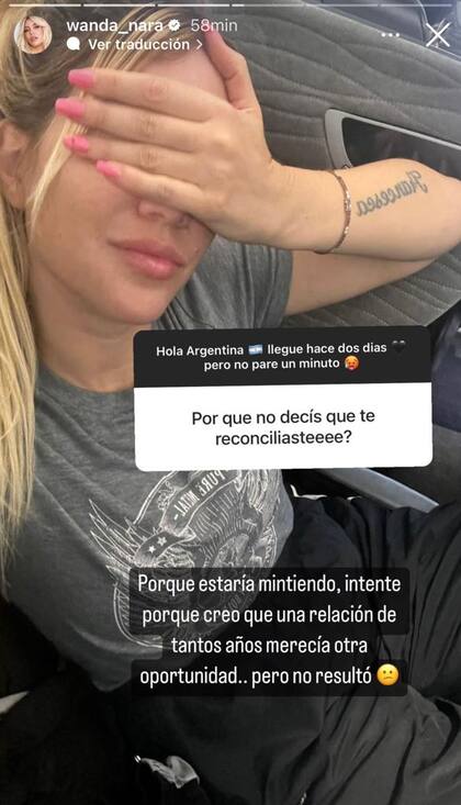 Wanda Nara aseguró que no se reconcilió con Icardi (Foto: Instagram @wanda_nara)