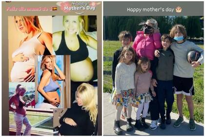 Wanda Nara celebró el Día de la Madre en Europa y compartió una postal junto a sus cinco hijos.