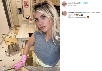 Wanda Nara compartió una foto meses atrás en la cocina y sus seguidores no la perdonaron (Foto: Instagram/@wanda_icardi)