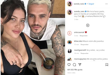 Wanda Nara compartió una imagen junto a Icardi
