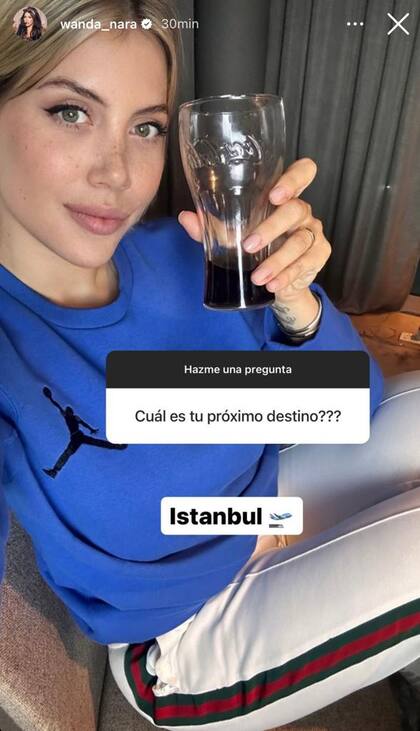 Wanda Nara confirmó que viaja a Estambul (Foto: Instagram @wanda_nara)