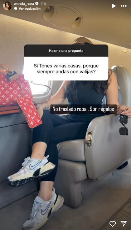 Wanda Nara contó que dentro de las valijas lleva regalos (Foto: Instagram @wanda_nara)