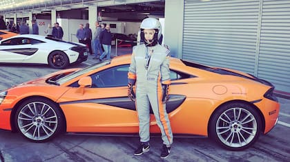 Wanda Nara corrió a bordo de un McLaren en el circuito de Monza