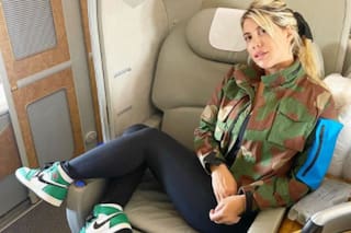 Wanda Nara mostró los increíbles lujos del avión que la llevó de vuelta a Europa