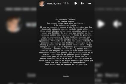 Wanda Nara  dio por finalizado el asunto (Foto Instagram @wanda_nara)
