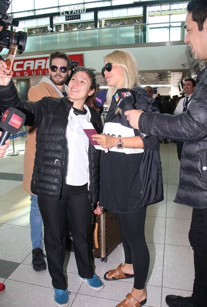 Wanda Nara en Ezeiza