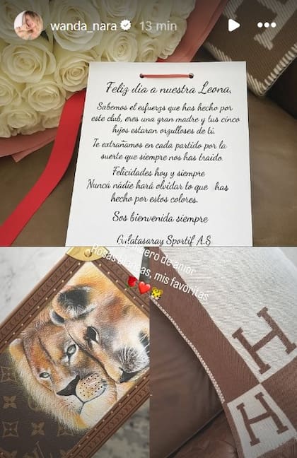 Wanda Nara exhibió en sus redes la carta que le envió el Galatasaray