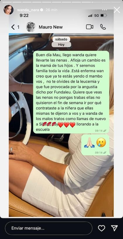 Wanda Nara expuso las conversaciones entre su madre e Icardi, pero después las borró (Foto: Instagram @wanda_nara)