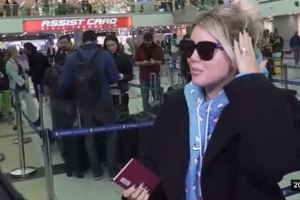 Wanda Nara habló con LAM desde Ezeiza